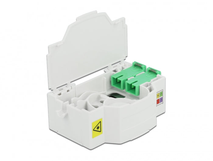 Delock 86543 Optical Fiber Connection Box For Din Rail 4 X Sc Simplex