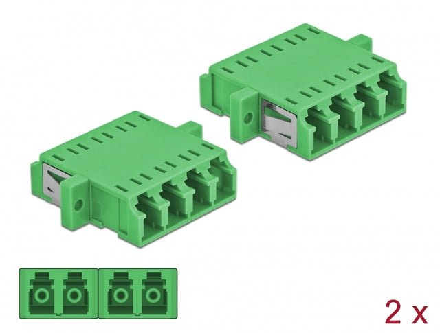 Delock 86539 Optical Fiber Coupler Lc Quad Female To Lc Quad Female Single-Mode