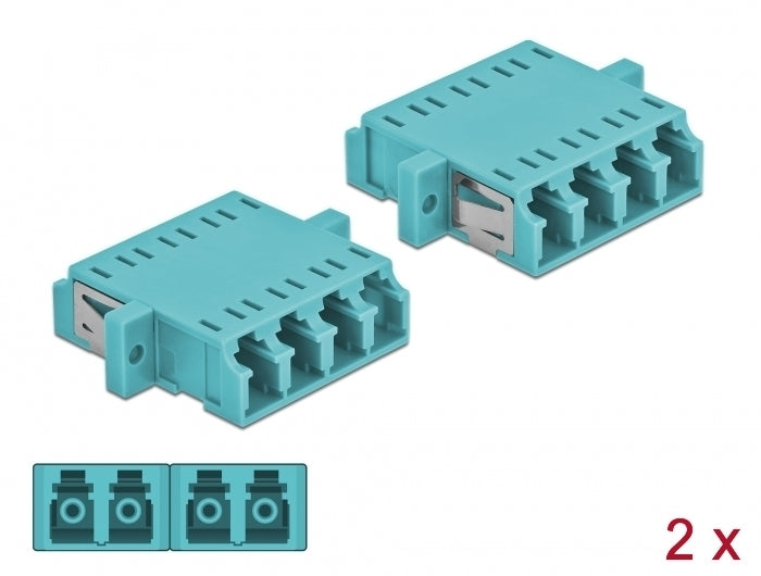 Delock 86541 Optical Fiber Coupler Lc Quad Female To Lc Quad Female Multi-Mode