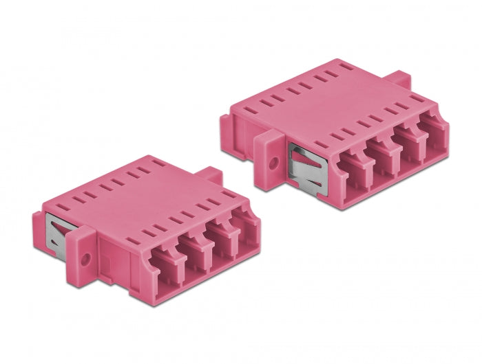 Delock 86542 Optical Fiber Coupler Lc Quad Female To Lc Quad Female Multi-Mode