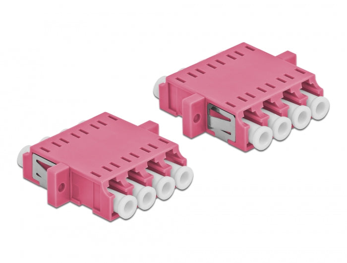 Delock 86542 Optical Fiber Coupler Lc Quad Female To Lc Quad Female Multi-Mode