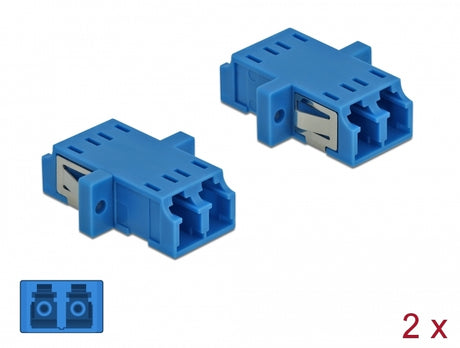 Delock 85999 Optical Fiber Coupler Lc Duplex Female To Lc Duplex Female