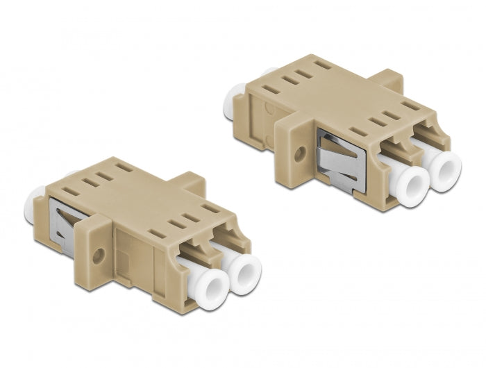 Delock 86535 Optical Fiber Coupler Lc Duplex Female To Lc Duplex Female