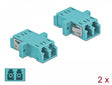 Delock 86536 Optical Fiber Coupler Lc Duplex Female To Lc Duplex Female