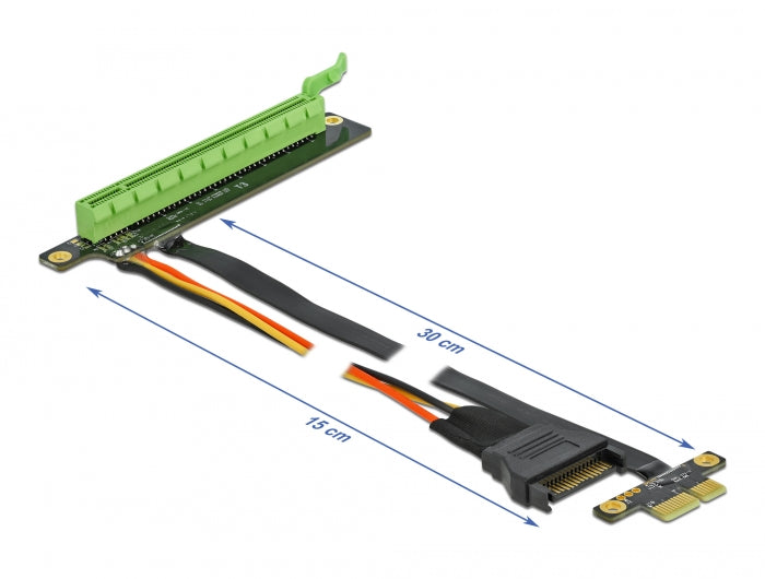 Delock 85762 Riser Card Pci Express X1 To X16 With Flexible Cable 30 Cm