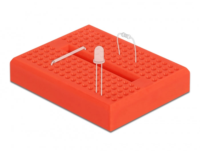 Delock 18318 Experimental Mini Breadboard 170 Contacts Red