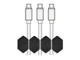 Delock 18329 Cable Holder With 3 Feed-Throughs Honeycomb Set 6 Pieces