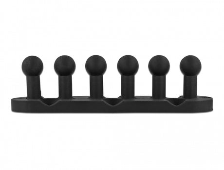 Delock 18332 Cable Holder With 5 Feed-Throughs Self-Adhesive/Screwable 6 Pieces