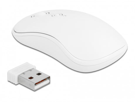 Delock 12703 Usb Keyboard And Mouse Set 2.4 Ghz Wireless White