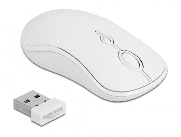 Delock 12703 Usb Keyboard And Mouse Set 2.4 Ghz Wireless White