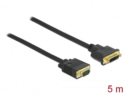 Delock 86759 Cable Dvi 24+5 Female To Vga Male 5 M