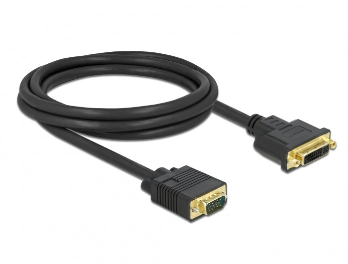 Delock 86757 Cable Dvi 24+5 Female To Vga Male 2 M