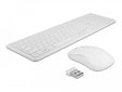 Delock 12703 Usb Keyboard And Mouse Set 2.4 Ghz Wireless White