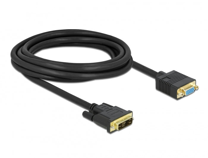 Delock 86754 Cable Dvi 12+5 Male To Vga Female 3 M