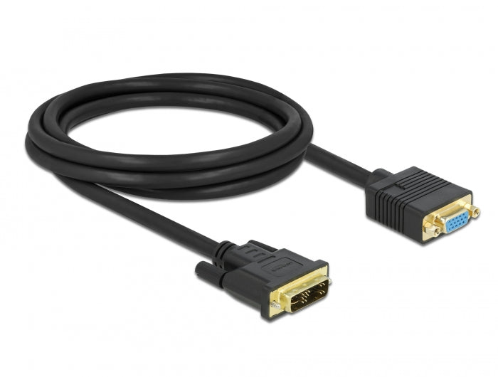 Delock 86753 Cable Dvi 12+5 Male To Vga Female 2 M