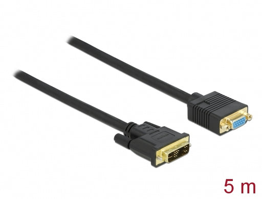 Delock 86755 Cable Dvi 12+5 Male To Vga Female 5 M