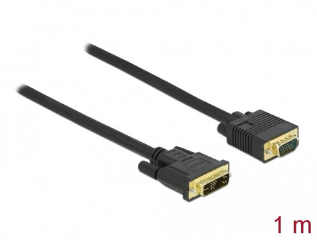 Delock 86748 Cable Dvi 12+5 Male To Vga Male 1 M