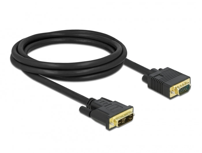 Delock 86749 Cable Dvi 12+5 Male To Vga Male 2 M