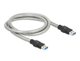 Delock 86775 Usb 3.2 Gen 1 Cable Type-A Male To Type-A Male With Metal Jacket