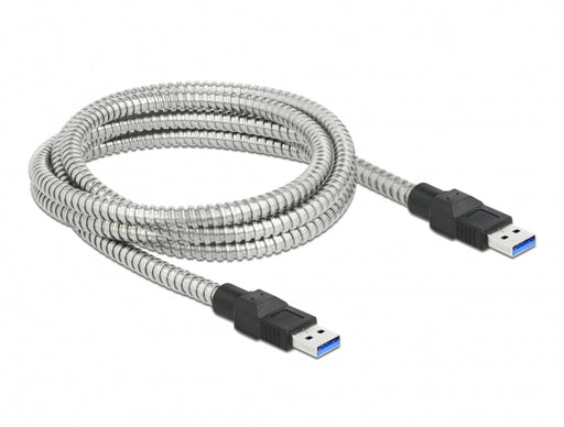 Delock 86776 Usb 3.2 Gen 1 Cable Type-A Male To Type-A Male With Metal Jacket