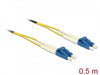 Delock 86545 Cable Optical Fibre Lc > Lc Singlemode Os2 0.5 M