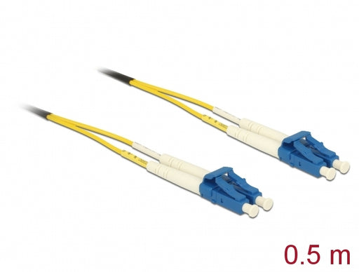 Delock 86545 Cable Optical Fibre Lc > Lc Singlemode Os2 0.5 M