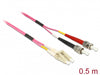 Delock 86547 Cable Optical Fibre Lc To St Multi-Mode Om4 0.5 M