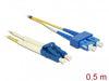 Delock 86548 Cable Optical Fibre Lc > Sc Singlemode Os2 0.5 M