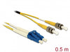 Delock 86569 Cable Optical Fibre Lc > St Singlemode Os2 0.5 M