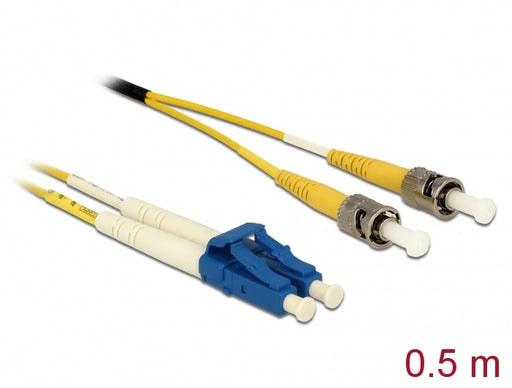 Delock 86569 Cable Optical Fibre Lc > St Singlemode Os2 0.5 M