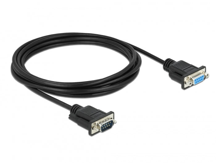 Delock 86603 Serial Cable Rs-232 D-Sub9 Male To Female With Narrow Plug Housing