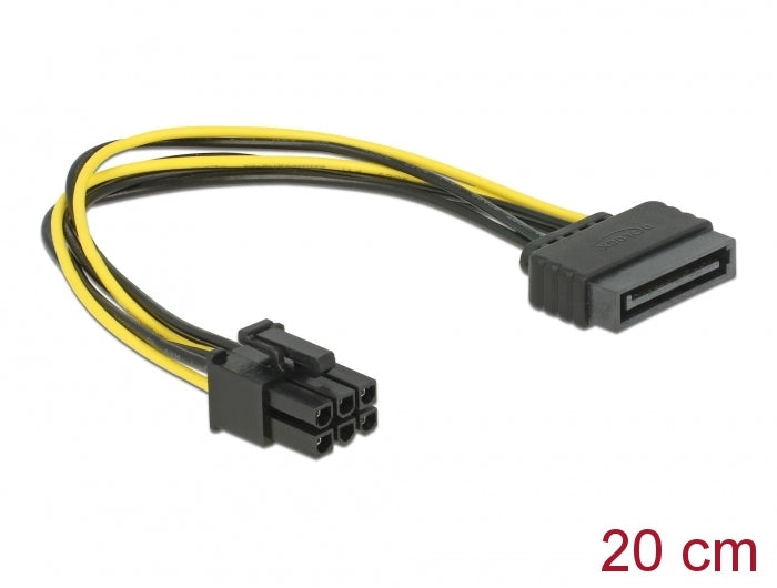 Delock 82924 Cable Power Sata 15 Pin > 6 Pin Pci Express