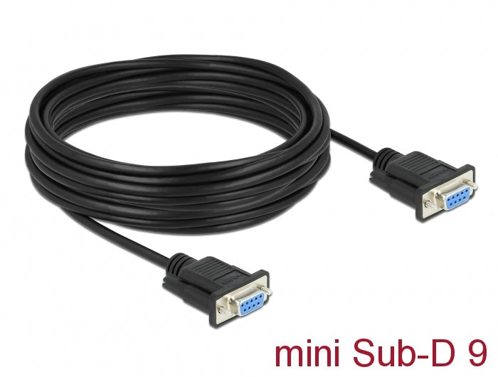 Delock 87525 Serial Cable Rs-232 D-Sub 9 Female To Female Null Modem