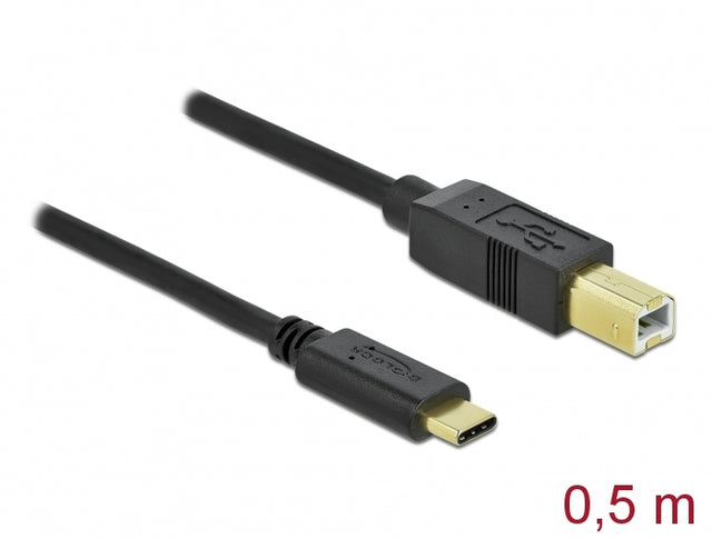 Delock 83328 Usb 2.0 Cable Type-C To Type-B 0.5 M