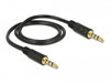 Delock 83434 Stereo Jack Cable 3.5 Mm 4 Pin Male To Male 0.5 M Black