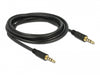 Delock 83437 Stereo Jack Cable 3.5 Mm 4 Pin Male To Male 3 M Black