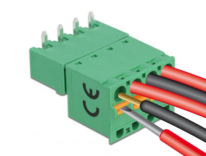 Delock 66506 Terminal Block Set For Pcb 4 Pin 5.08 Mm Pitch Horizontal