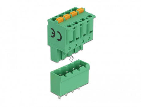 Delock 66501 Terminal Block Set For Pcb 4 Pin 5.08 Mm Pitch Vertical