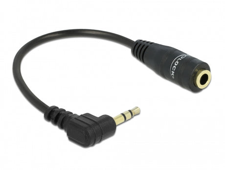 Delock 65397 Cable Audio Stereo 2.5 Mm Male Angled > 3.5 Mm Female 3 Pin 14 Cm