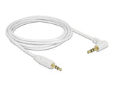 Delock 83757 Stereo Jack Cable 3.5 Mm 3 Pin Male > Male Angled 2 M White