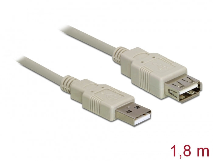 Delock 82239 Extension Cable Usb 2.0 Type-A Male To Usb 2.0 Type-A Female 1.8 M