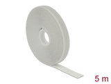 Delock 18276 Hook-And-Loop Tape On Roll L 5 M X W 13 Mm Grey