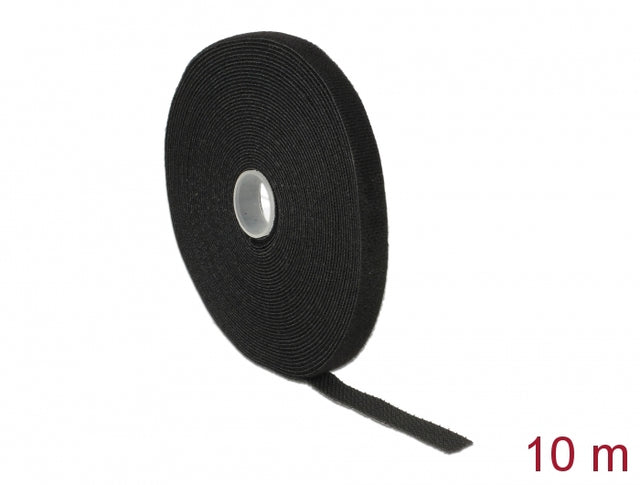 Delock 18712 Hook-And-Loop Tape On Roll L 10 M X W 13 Mm Black