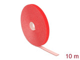 Delock 18720 Hook-And-Loop Tape On Roll L 10 M X W 13 Mm Red