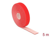 Delock 18723 Hook-And-Loop Tape On Roll L 5 M X W 20 Mm Red