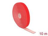 Delock 18724 Hook-And-Loop Tape On Roll L 10 M X W 20 Mm Red