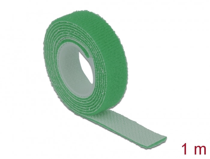 Delock 18725 Hook-And-Loop Tape On Roll L 1 M X W 13 Mm Green