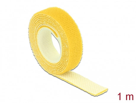 Delock 18733 Hook-And-Loop Tape On Roll L 1 M X W 13 Mm Yellow