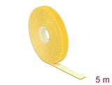 Delock 18735 Hook-And-Loop Tape On Roll L 5 M X W 13 Mm Yellow