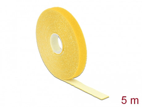 Delock 18735 Hook-And-Loop Tape On Roll L 5 M X W 13 Mm Yellow